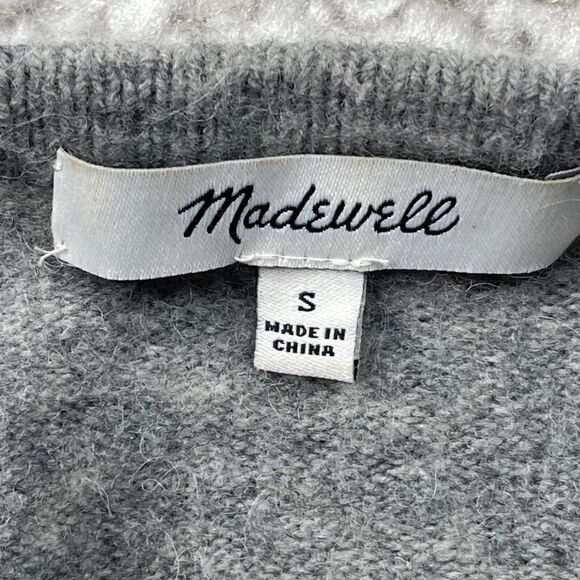Madewell Ryder Cardigan Sweater Longline Gray Merino Wool - Picture 4 of 11